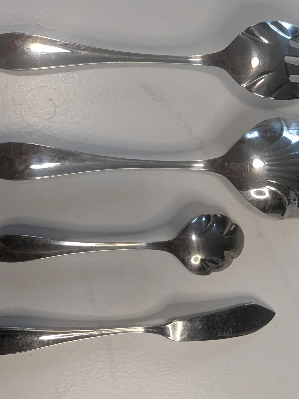 Retroneu Hampton Shell 18/8 Stainless Flatware Serving Hostess Set 4 Pcs Korea